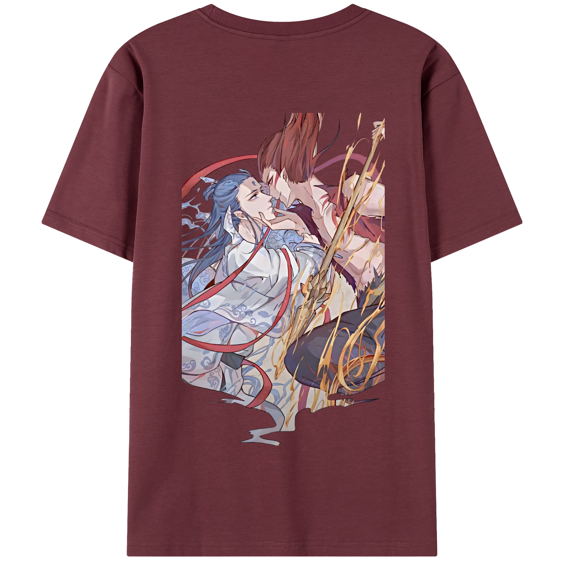 （画像用） Ne Zha 2 ナタ 魔童の大暴れ 綿100％半袖Tシャツ（背面プリント）